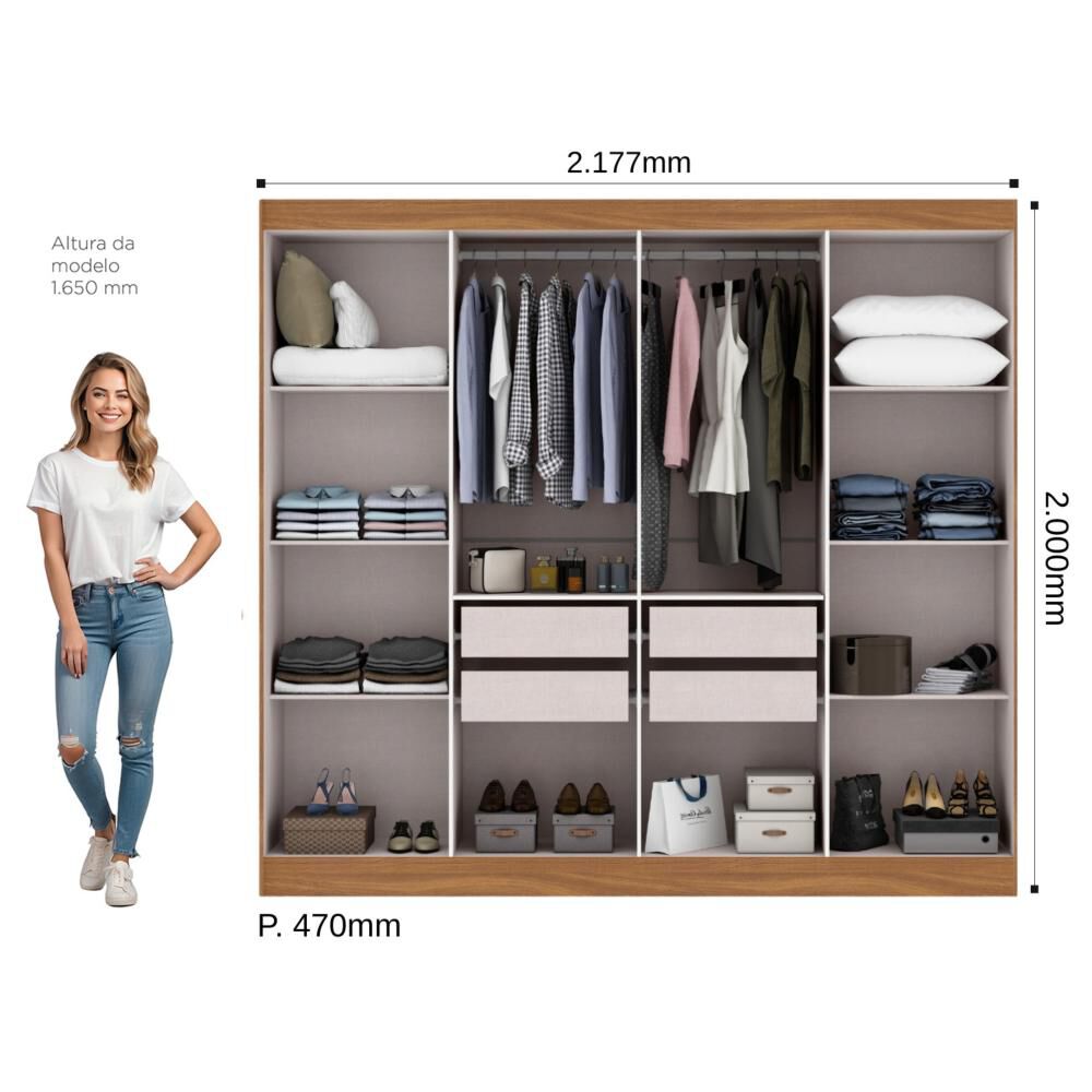 Cl&oacute;set Di Poretti Design Closet Holanda / 8 Puertas, 8 Puertas / 4 Cajones image number 1.0