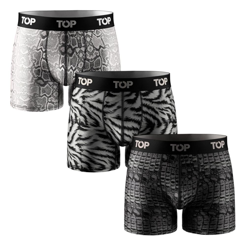 Pack 3 Boxer Medio Algodón Skins Top image number 0.0