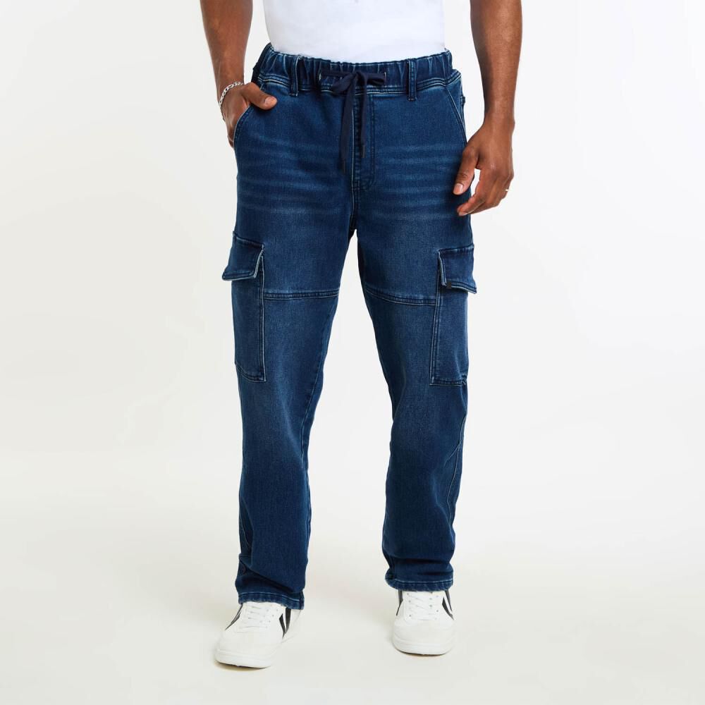 Jeans Tiro Medio Jogger Hombre Rolly Go image number 0.0