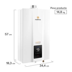 Calefont Mademsa Balanced 16 ECO GL / Tiro Balanceado / Gas Licuado  / 16 Litros