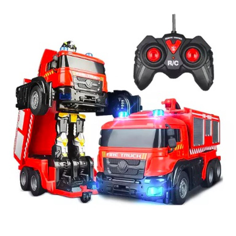 Auto A Control Remoto Transformer Bombero Lanza Agua image number 1.0