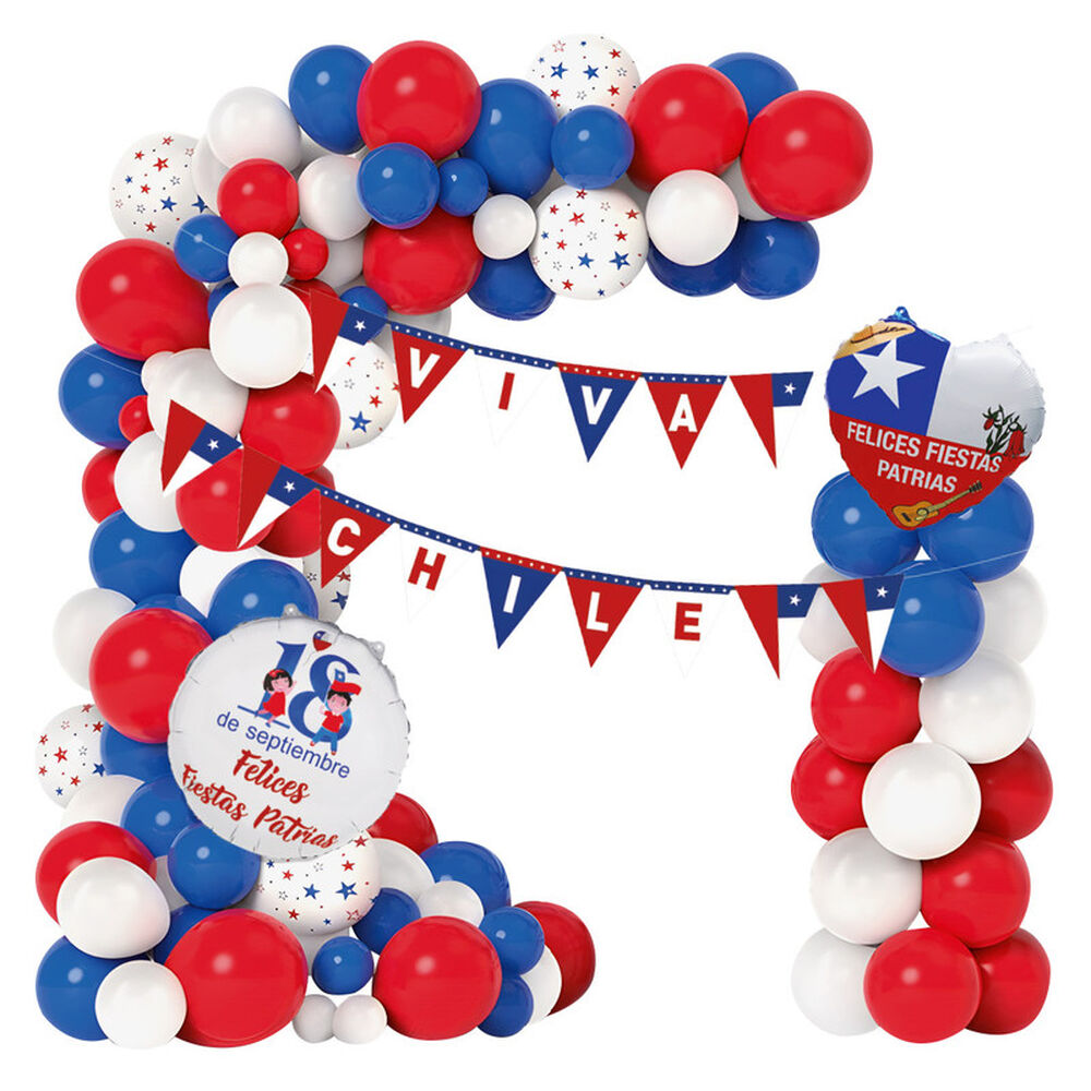 Set Deco Globos Chile Fiestas Patrias Decoración image number 0.0