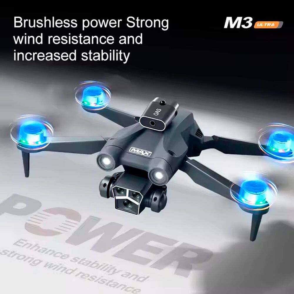 Dron M3 Ultra Con Control Remoto Y Pantalla Luz Rgb image number 4.0