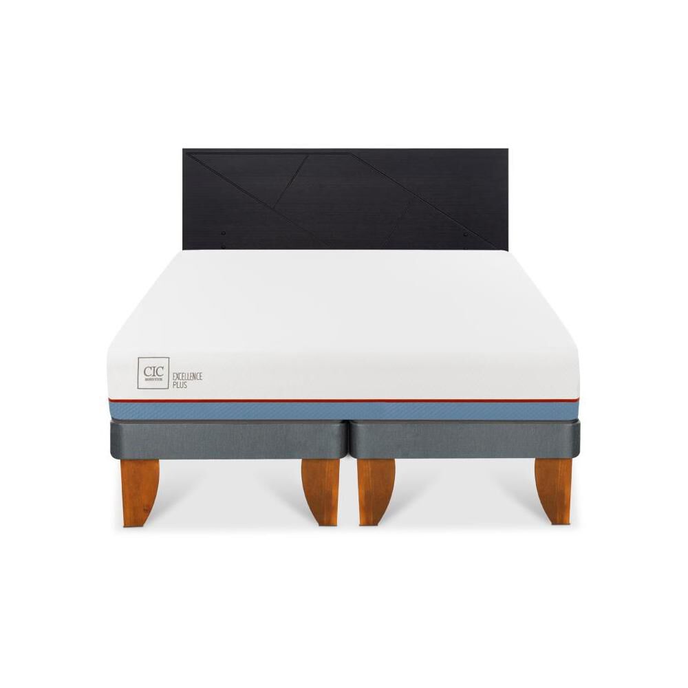 Cama Europea Cic Excellence Plus / 2 Plazas / Base Dividida + Respaldo image number 0.0