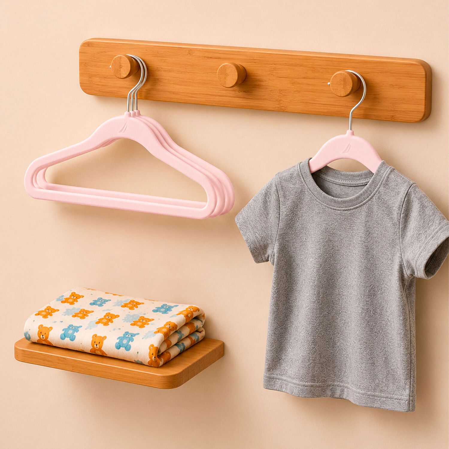 Set 10 Colgadores De Ropa Nautica Home Rosado Para Beb&eacute; image number 0.0