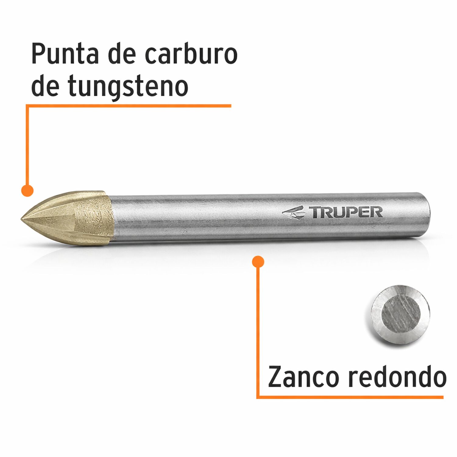 Broca Para Vidrios Y Azulejos 1/4 Truper image number 3.0