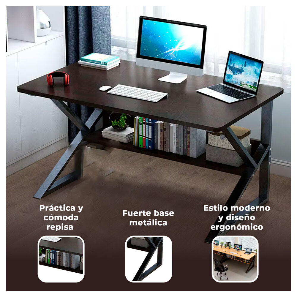 Mesa Escritorio De Metal Moderna Compacta Y Resistente image number 1.0