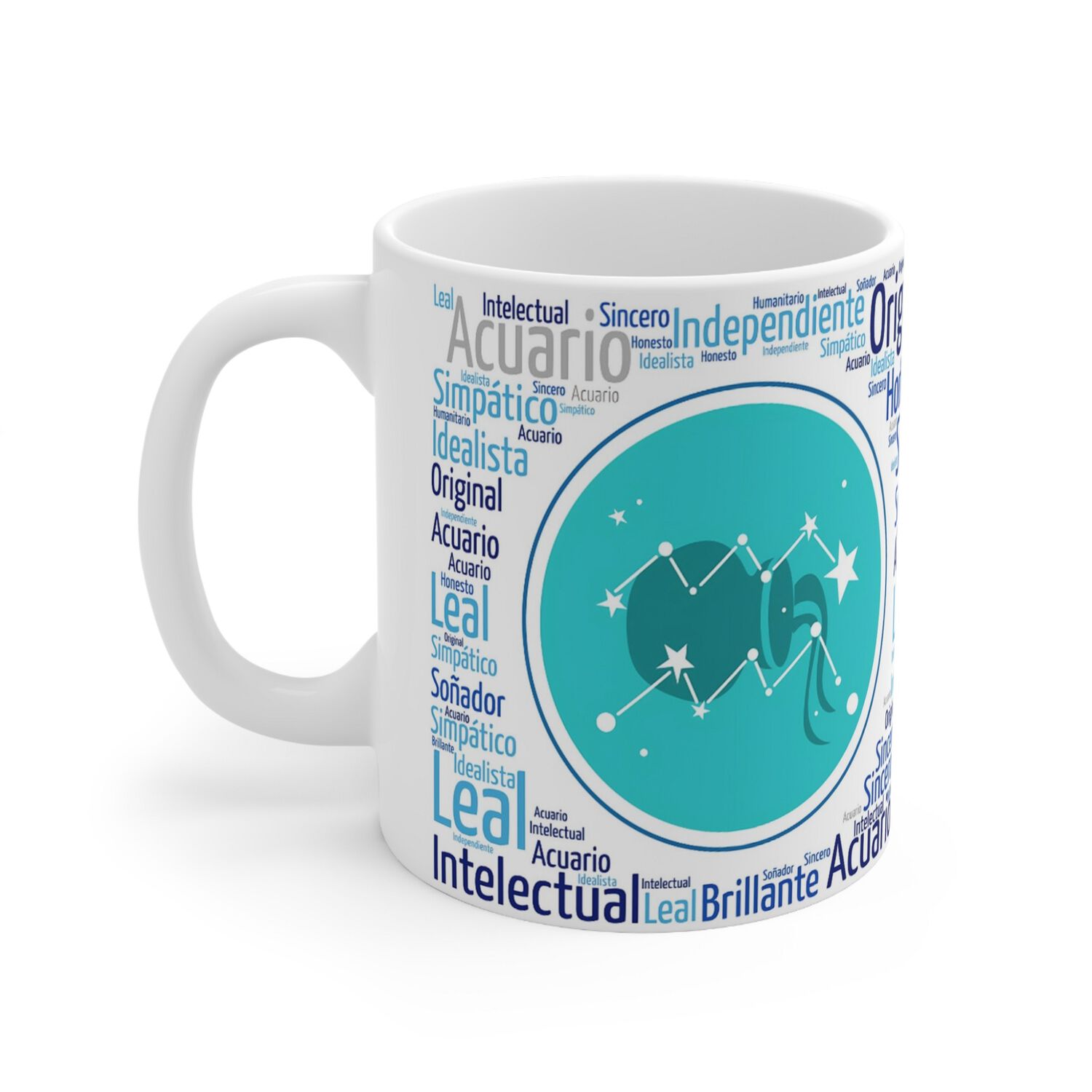 Taza Signo Zodiacal Acuario - Cer&aacute;mica Hor&oacute;scopo Astrolog&iacute;a Regalo image number 0.0