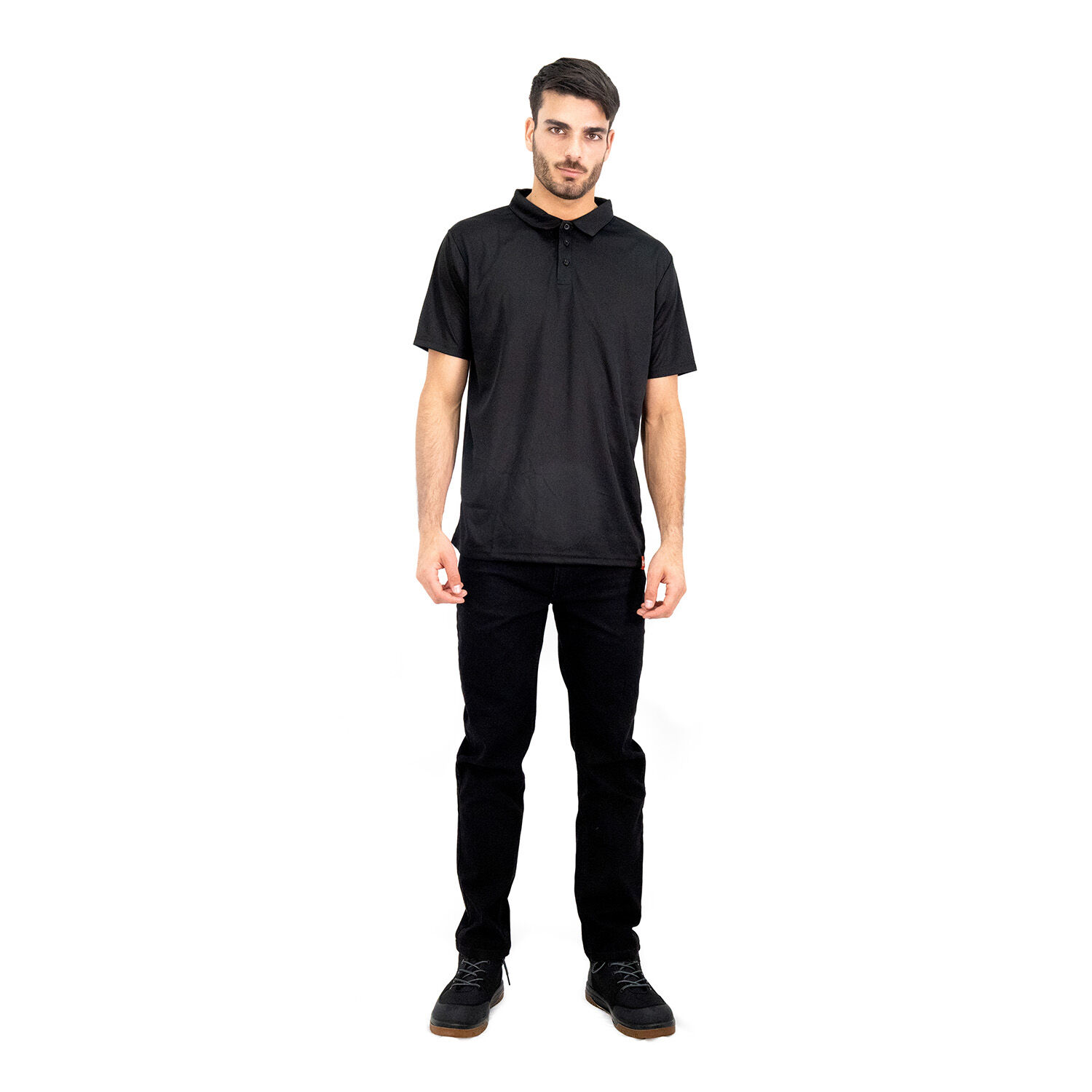 Polera Cooldry Quebec Manga Corta Negro image number 3.0