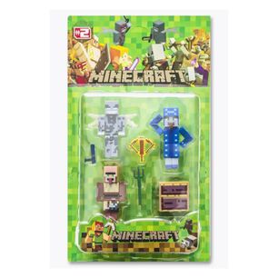 Juguete Figuras Set Minecraft Cube 4 4 Piezas Accesorios