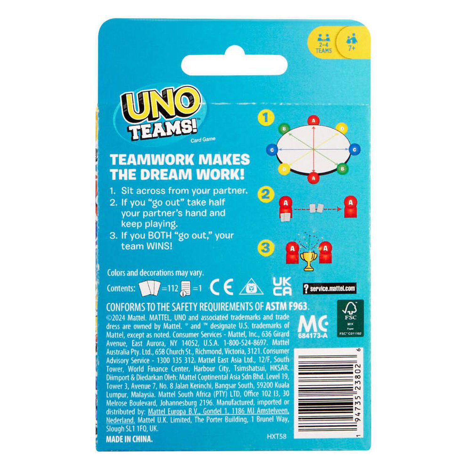 Juego De Cartas Uno Teams image number 1.0