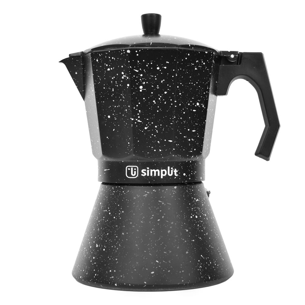 Pack Cafetera Italiana 12 Tz +espumador 4 En 1 Negro Simplit image number 5.0