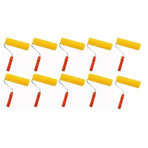 Set 10 Rodillos Esponja 9 Pulgadas Mango Plastico Pintar