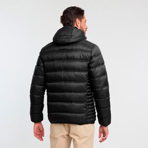 Parka Lisa Slim Cuello Alto Con Capucha Hombre Az Black