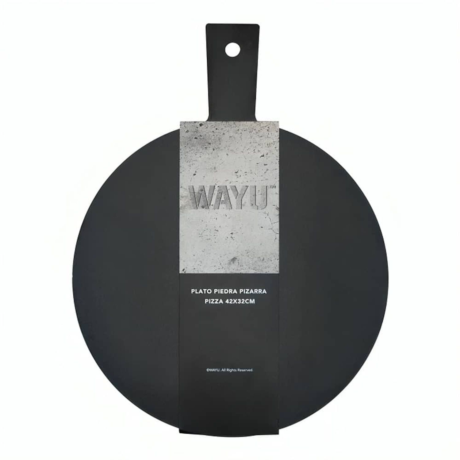 Plato Redondo Piedra Pizarra 25cm Wayu image number 2.0