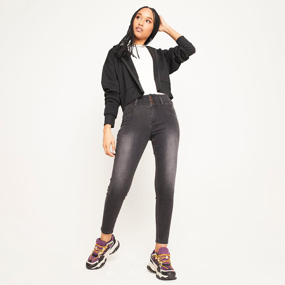 Jeans Regular Pretina Alta Push Up Mujer Rolly Go image number 6.0