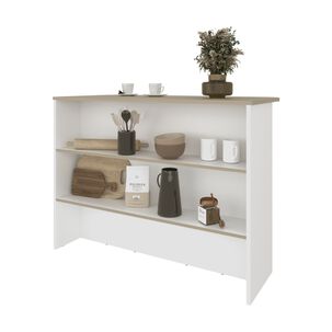 Isla Cocina 120x60x90 Cm Fm-003b Blanco