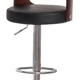 Pack 2 Sillas Bar Taburete Madera Redonda Ecocuero Boscco