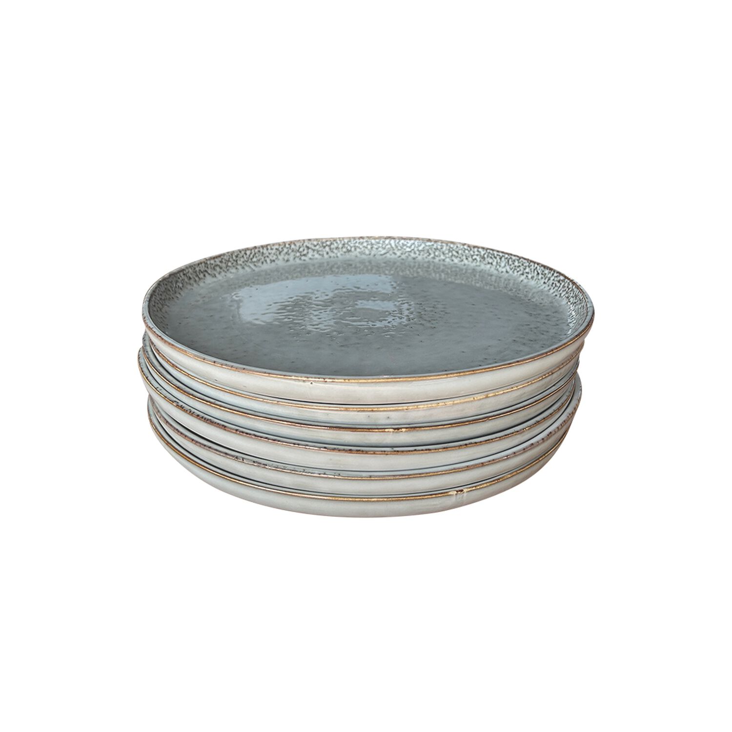 Set 6 Platos Redondo Ceramica 22 Cm Gris Linea Oslo image number 7.0