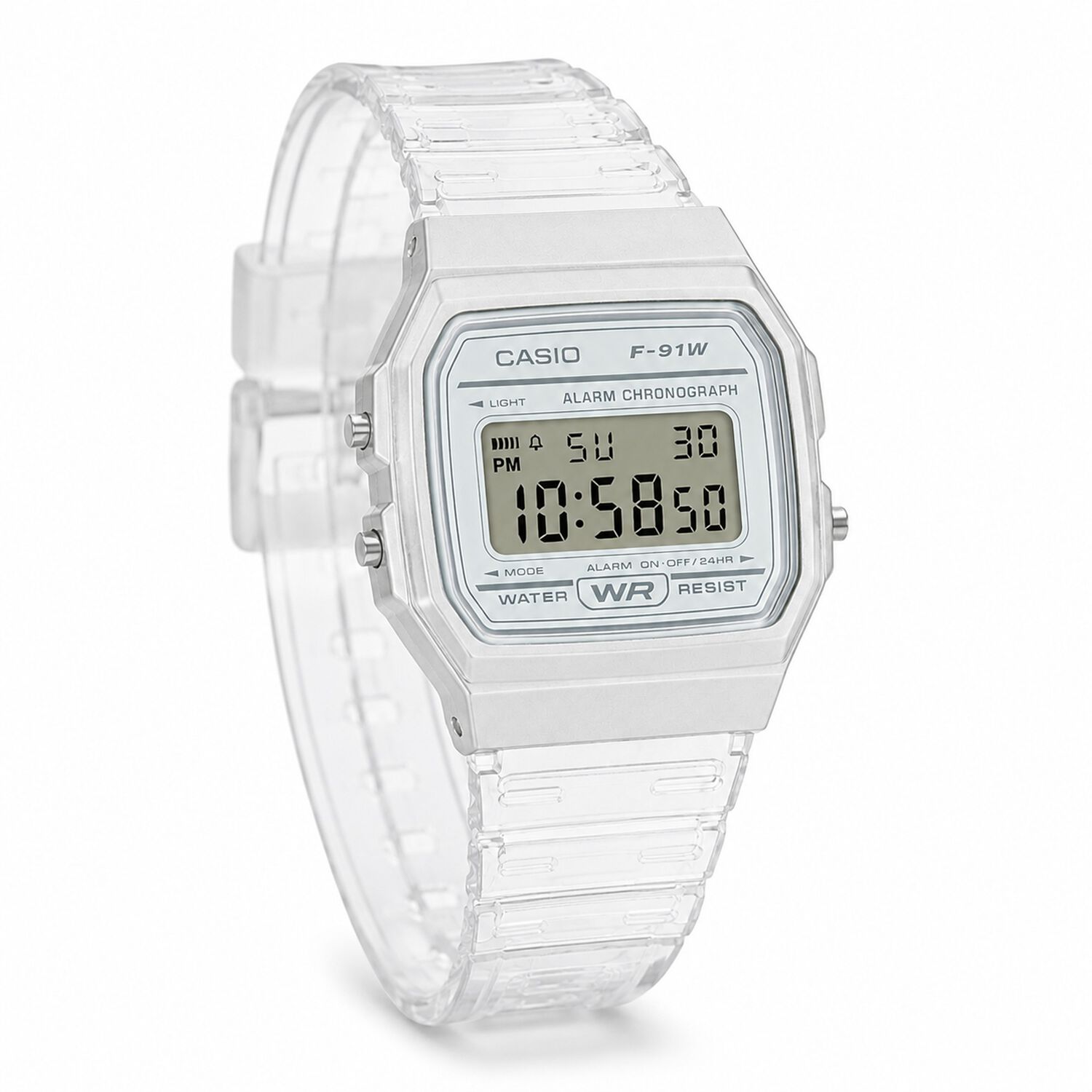 Reloj Digital Casio Mujer Silver F-91ws-7df image number 2.0