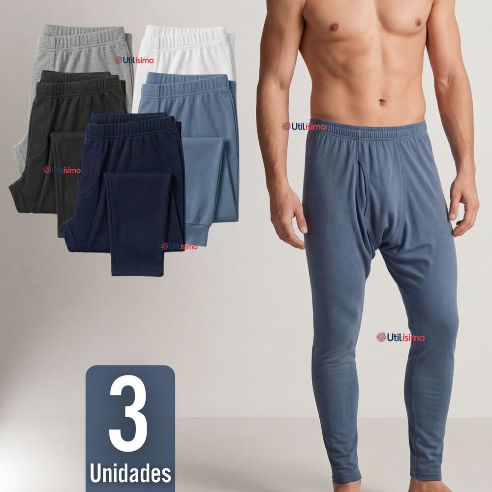 Pack 3 Calzoncillos Largos Polar Calza Hombre Invierno Primera Capa image number 0.0