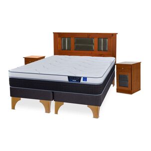 Cama Europea Flex Nexus / King / Base Dividida + Set De Maderas