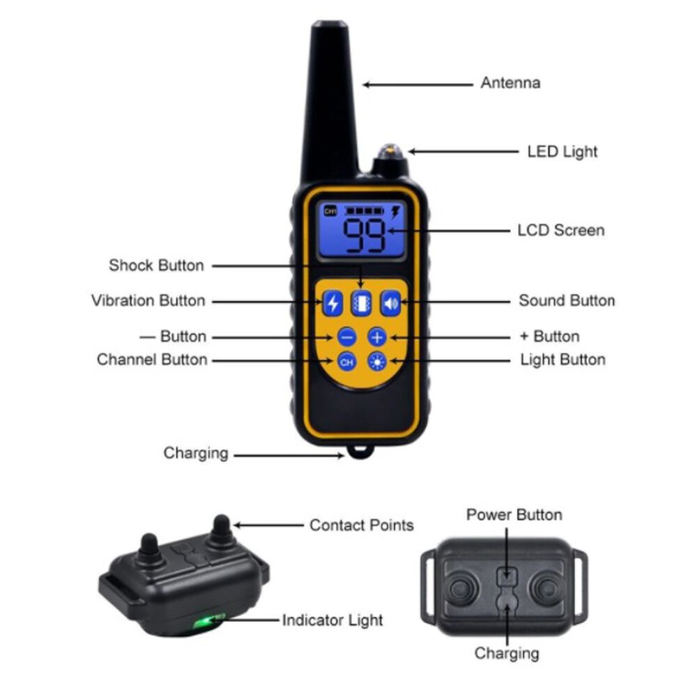 Collar Electrico De Adiestramiento Perros Original Recargable Usb Entrenamiento Canino image number 4.0