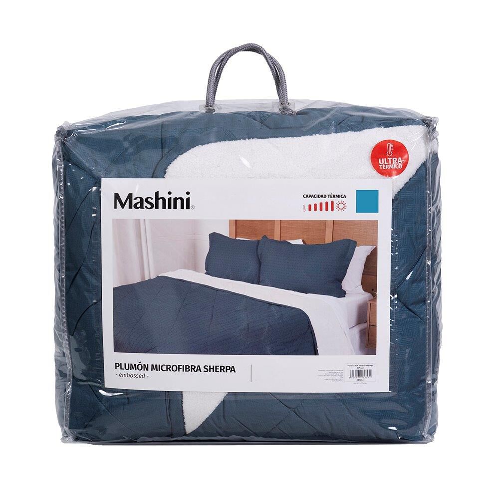 Plumon Emboss+sherpa 1.5 Plazas Azul image number 4.0