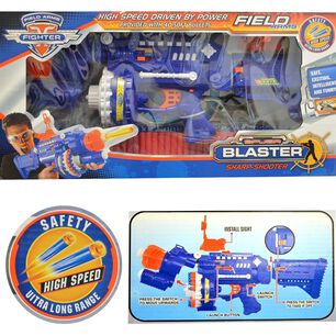 Juguete Lanzador De Dardos Blaster Acc Azul Infantil