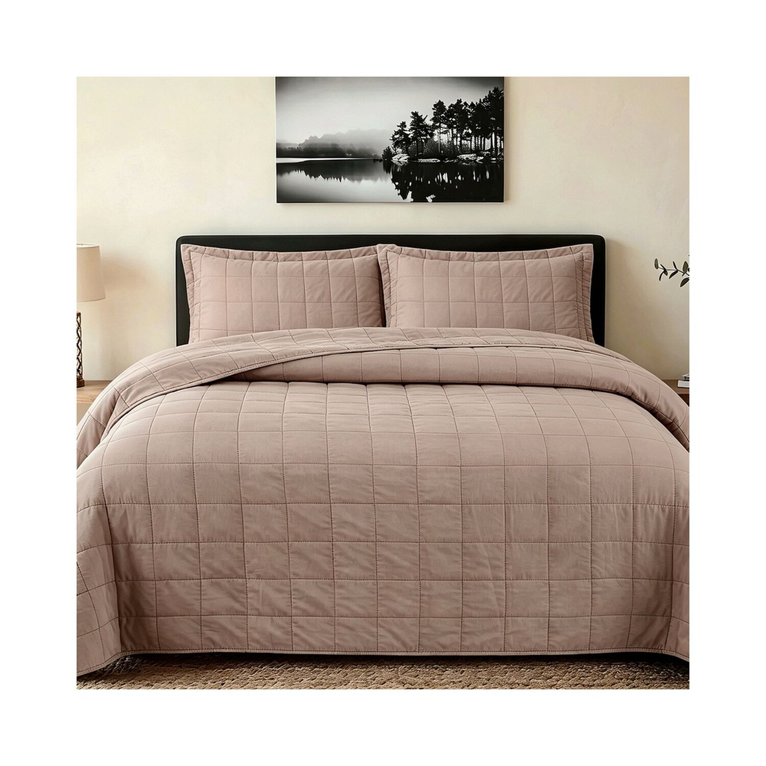 Quilt Andes Stone Wash Rosa 2 Plazas image number 0.0