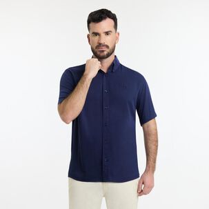 Camisa Lisa Regular Manga Corta Hombre The King's Polo Club