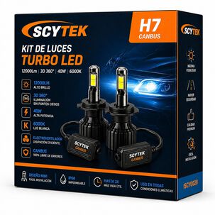 Kit De Luces Turbo Led H7 Canbus 12000lm 3d 360&deg; 40w 6000k