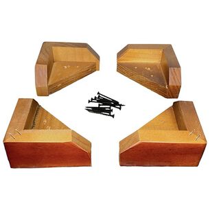 Kit 4 Patas Tipo L - Altura 4.5 Cm (caoba)