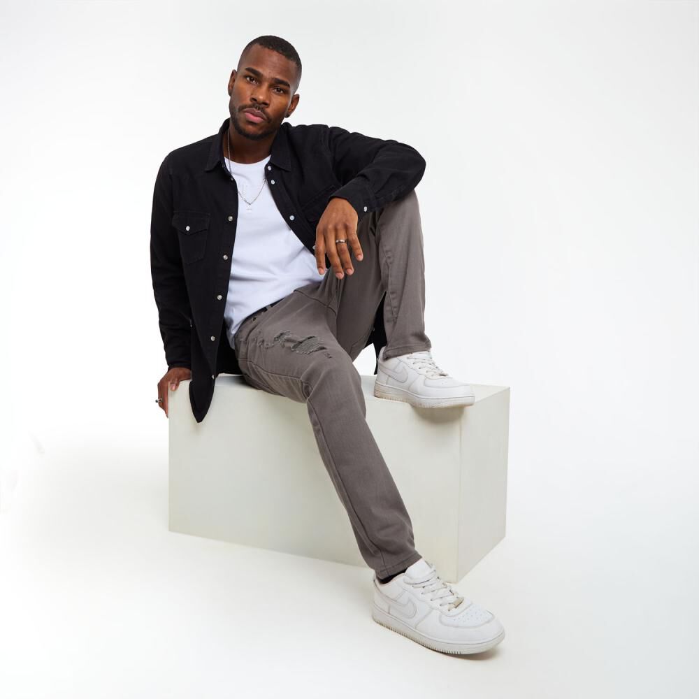 Camisa Denim Regular Manga Larga Hombre Az Rolly Go image number 1.0