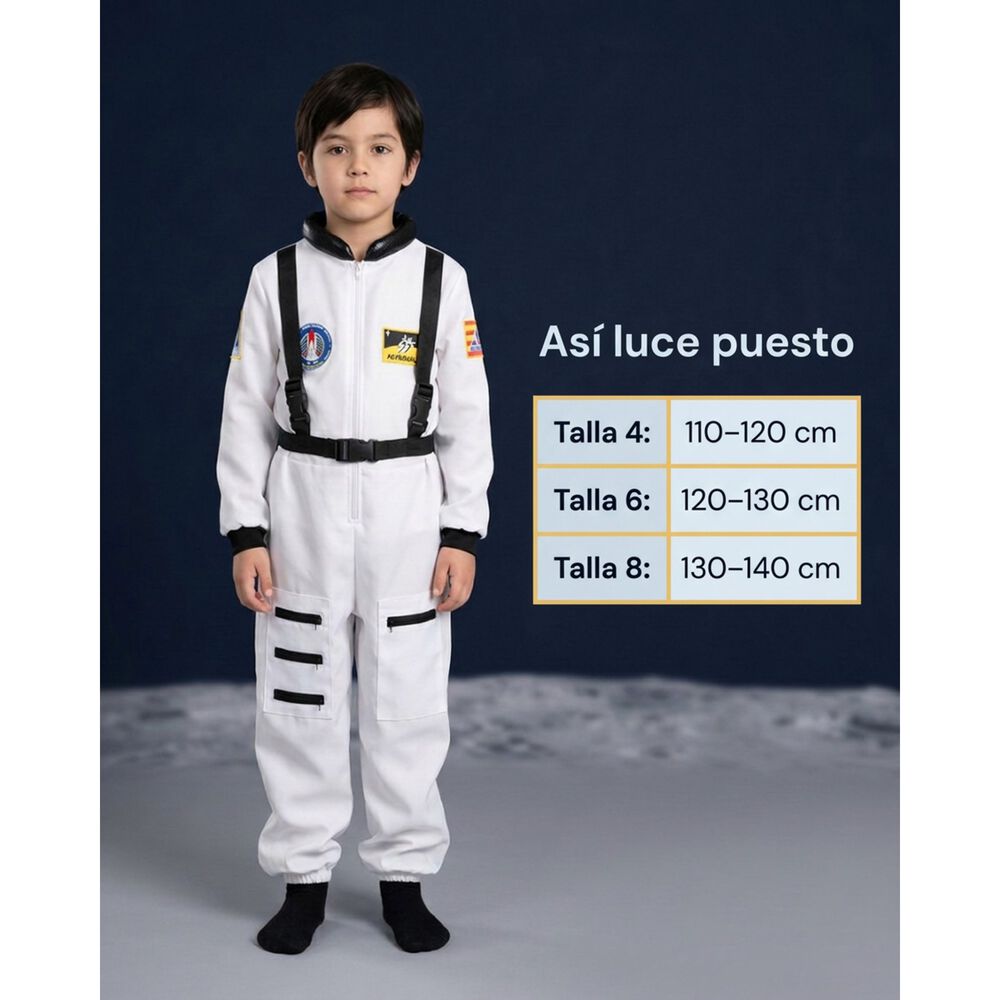 Disfraz Astronauta Cosplay Juego Rol Traje Espacial Ni&ntilde;os image number 5.0