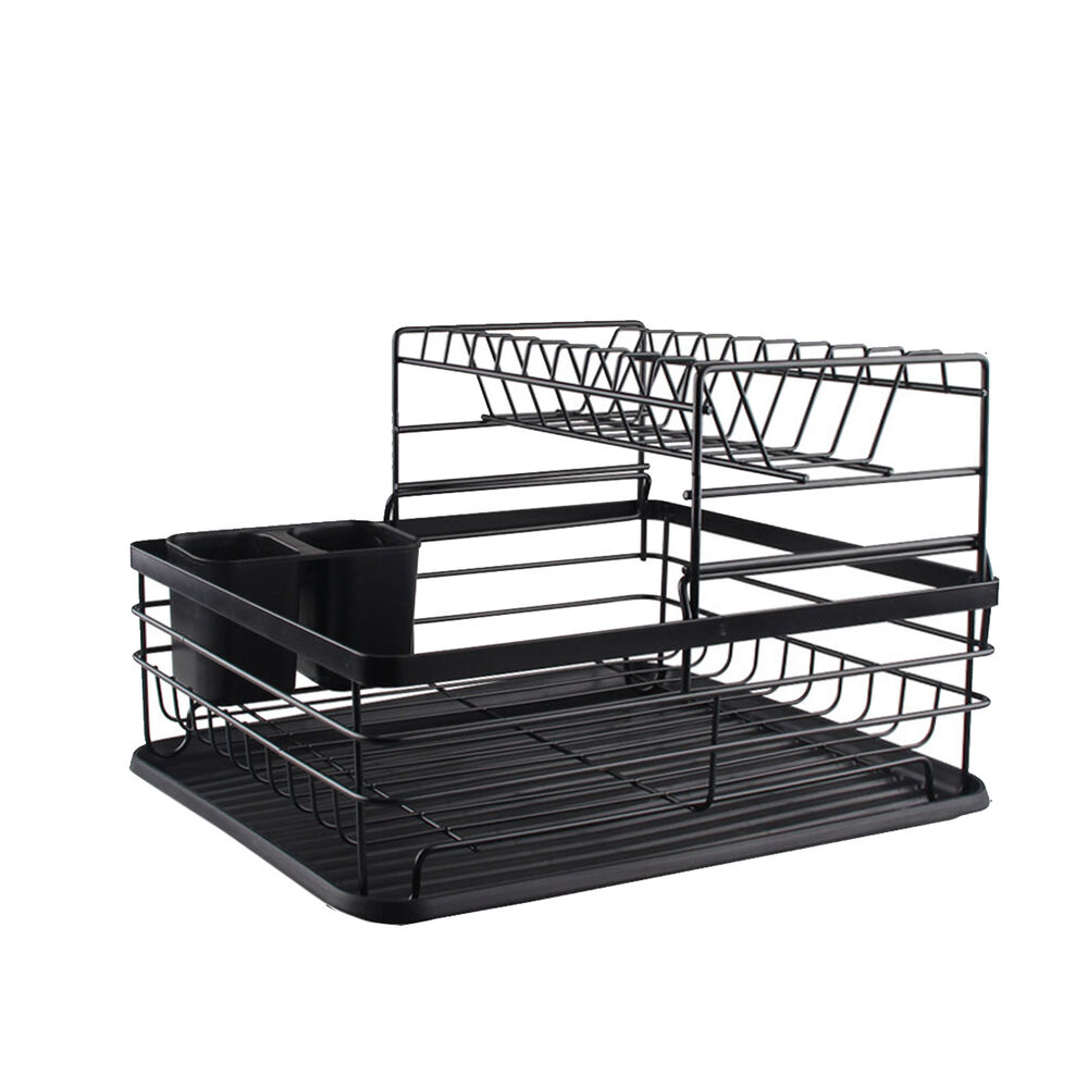Secaplatos Escurridor 2 Niveles Acero Inox Negro Simplit image number 0.0
