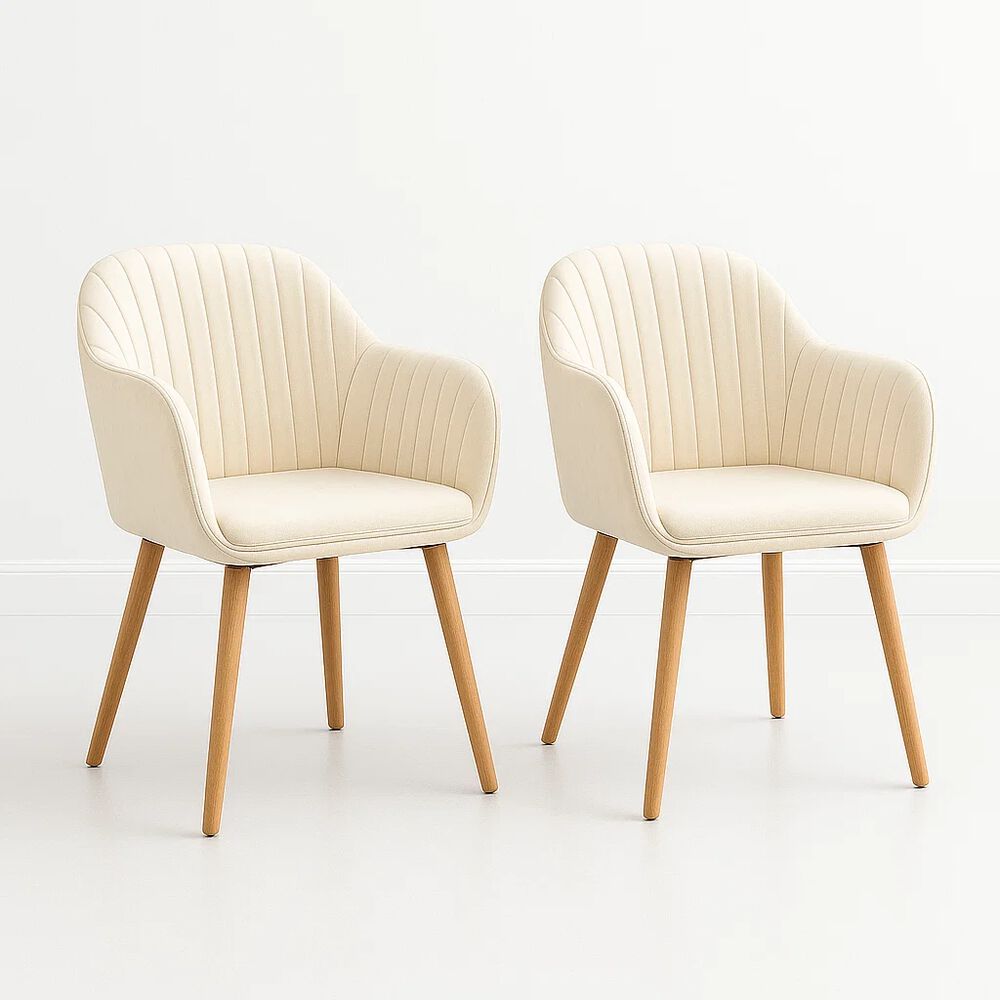 Pack De 2 Butacas Sitiales Poltronas Diamante Terciopelo - Beige image number 0.0