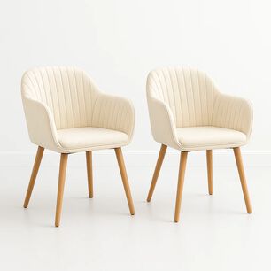 Pack De 2 Butacas Sitiales Poltronas Diamante Terciopelo - Beige