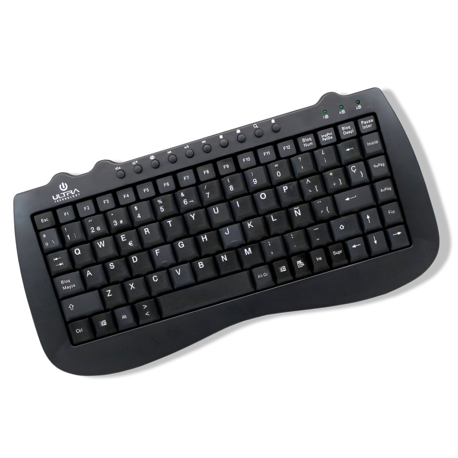 Mini Teclado Usb Multimedia Ultra Compacto K115u image number 2.0