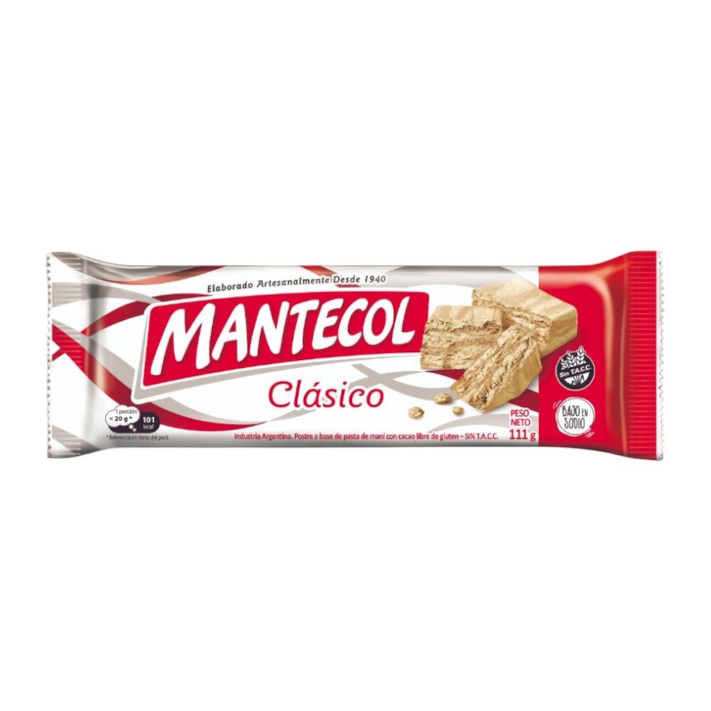 Barra Mantecol Clasico Sin Tacc 111g image number 1.0