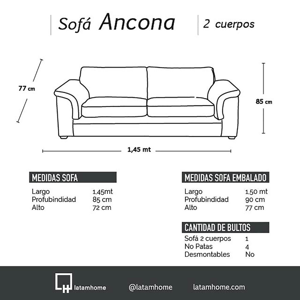 Sofa Ancona 2 Cuerpos Tela Velvet Verde image number 4.0