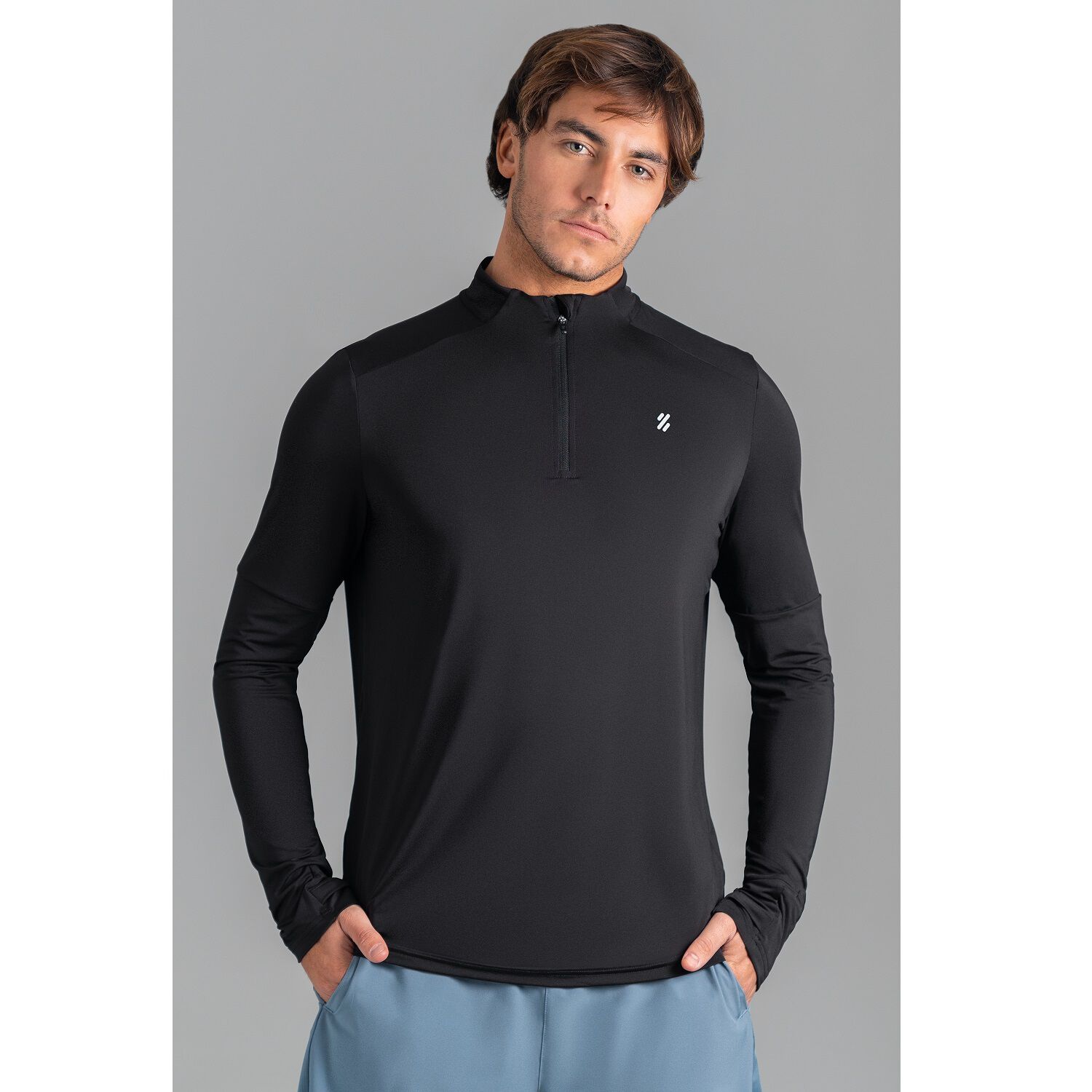 Ultimate Midi Zipper Sport Hombre Black Onyx - Xl image number 0.0