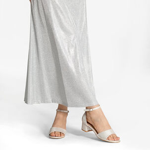 Sandalia Taco Plateada Fiesta Mujer Weide Qiu238