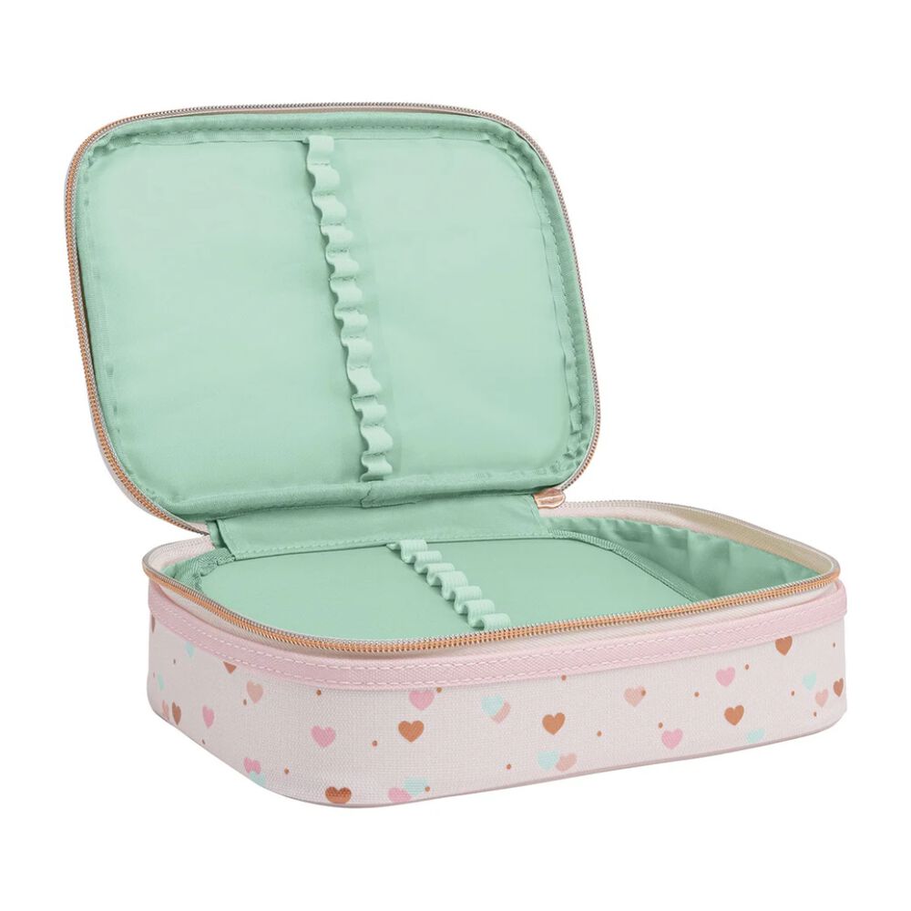 Tilibra Estuche Box Para 100 Lápices Con Divisor Y Elastico Organizador Joyful Y Sweet Rosa image number 2.0