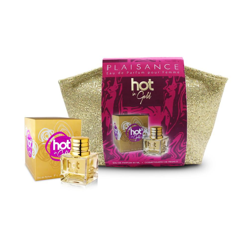 Perfume Pl Hot In Gold Plaisance / 80 Ml / Edp + Estuche Cosmetiquero image number 0.0