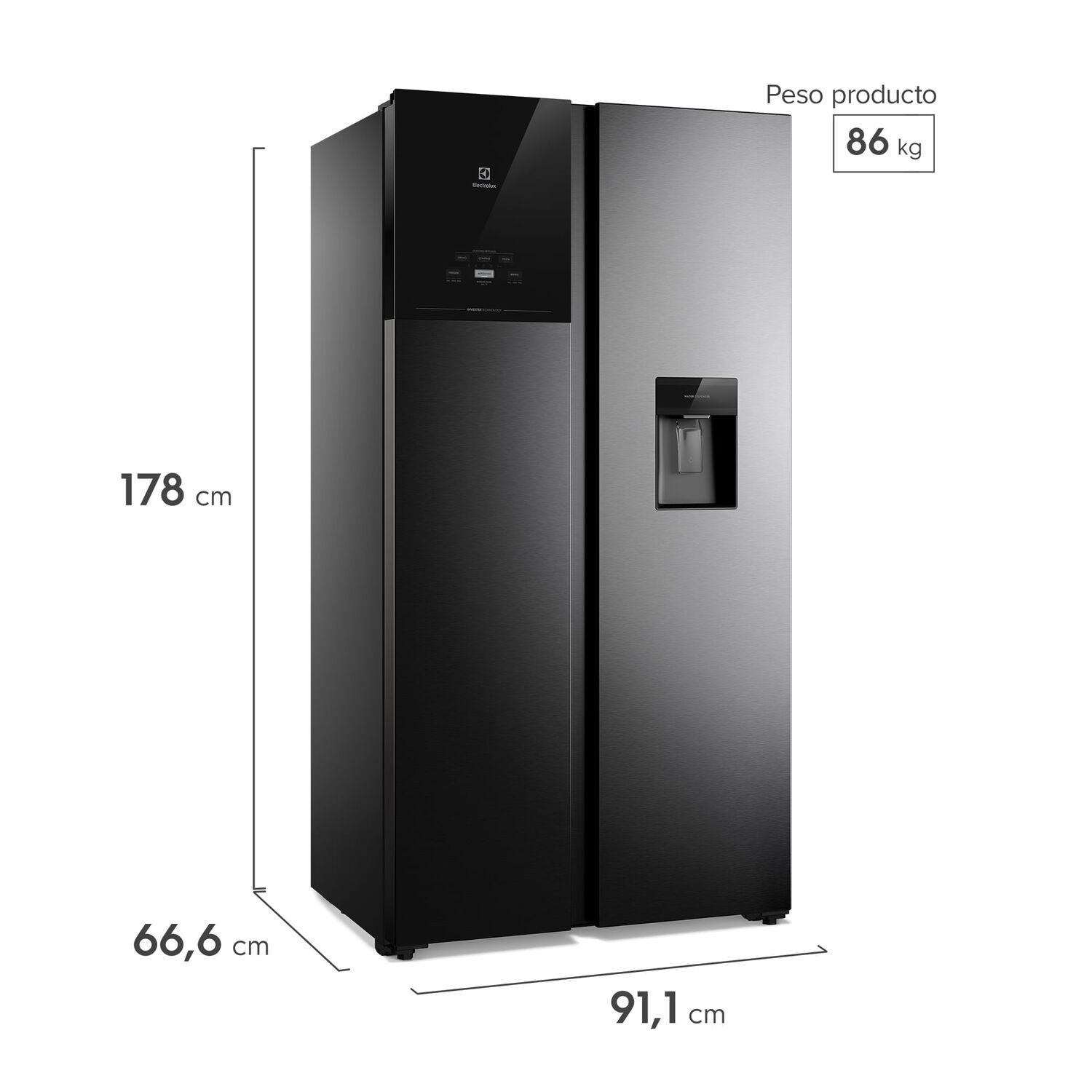 Refrigerador 526l No Frost Side By Side Inverter Es50wb image number 2.0