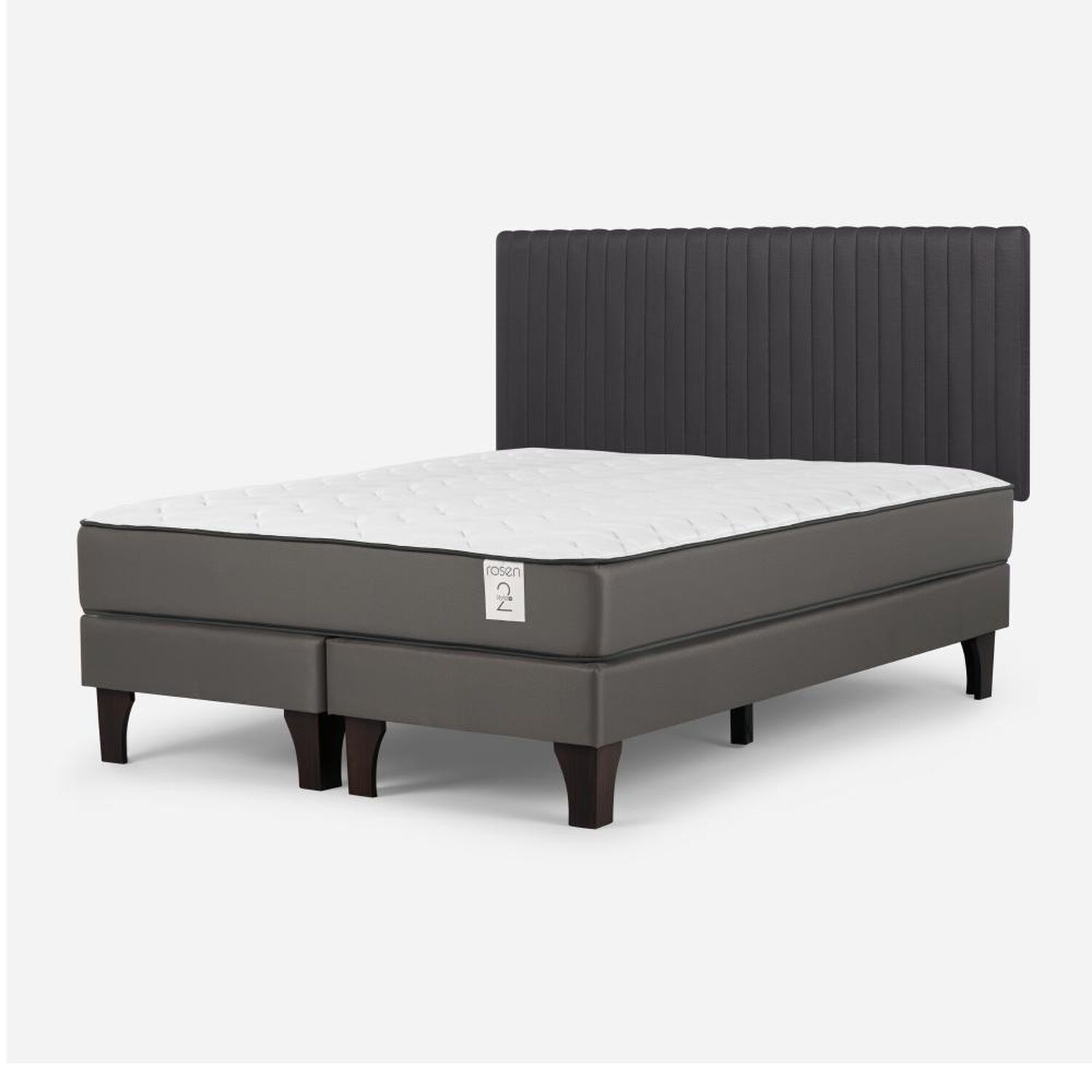 Cama Europea Rosen New Style 2 Plus / King / Base Dividida + Respaldo image number 2.0