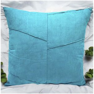 Pack De 02 Fundas De Coj&iacute;n De Semicuero Sint&eacute;tico 50x50 Cm Turquesa