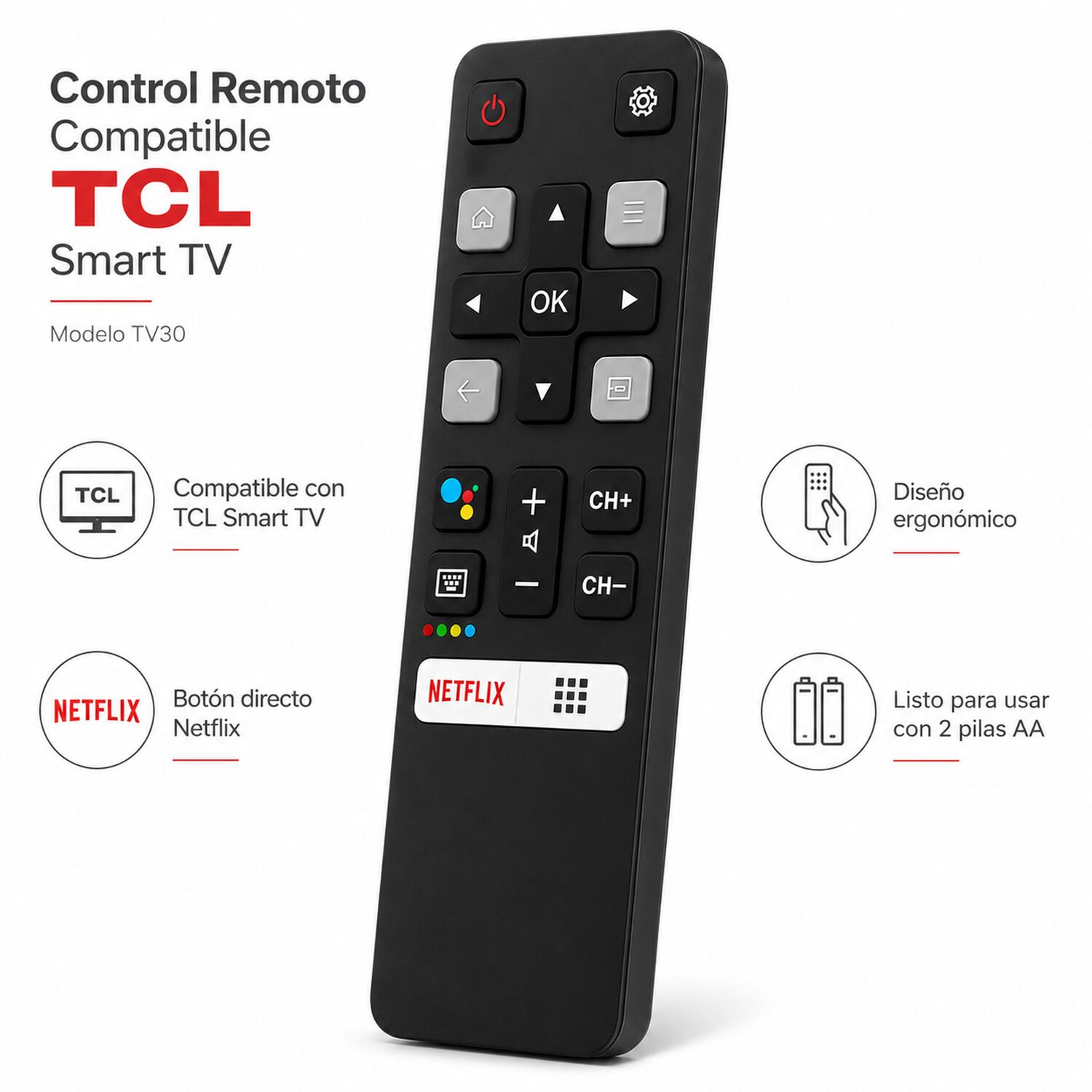 Control Remoto Para Tcl Smart Tv Con Control De Voz image number 4.0