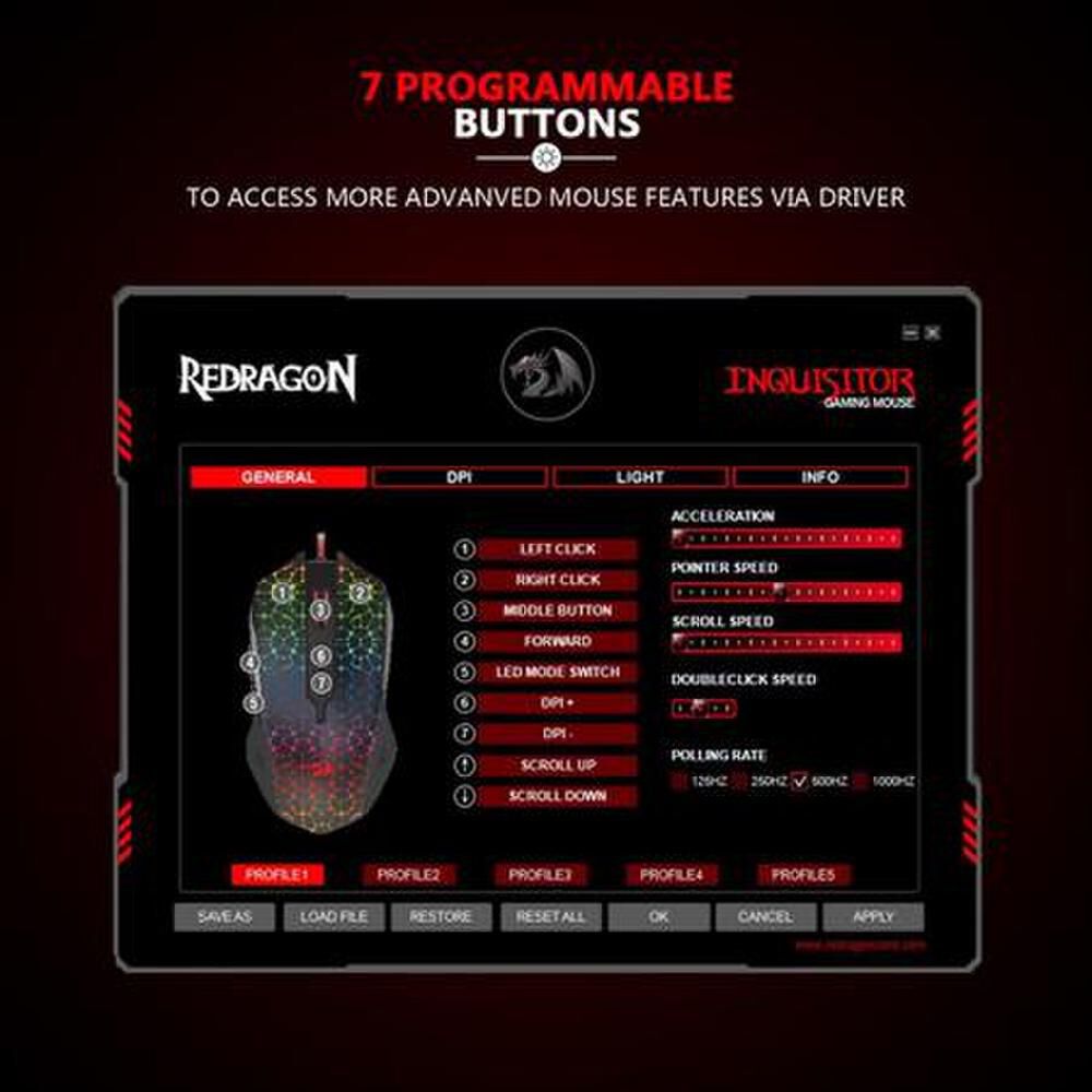 Mouse Gamer Redragon Inquisitor 2 M716 Rgb image number 6.0